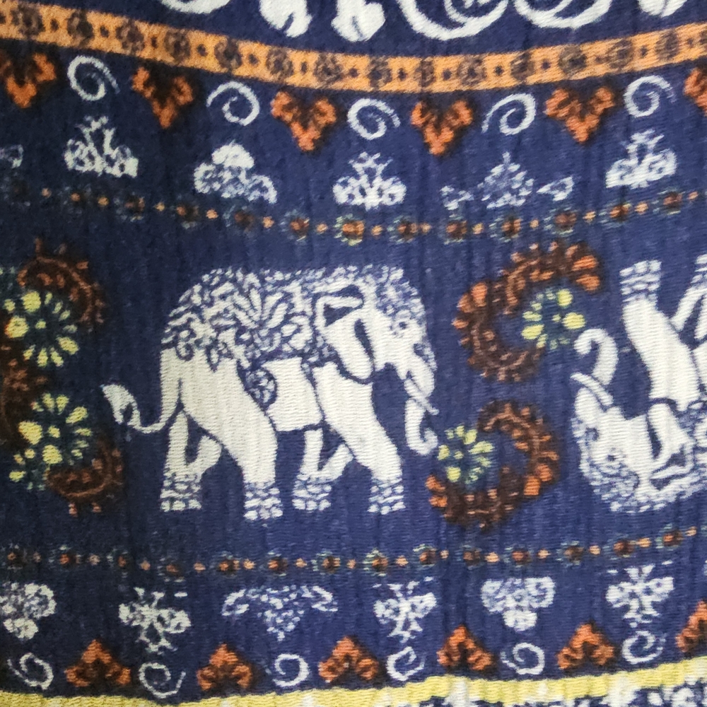 Derek Heart Blue Elephant Pattern Sleeveless Dress Women's Size S - Picture 9 of 15
